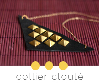 diy collier cuir clouté