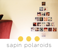 diy sapin noël pola polaroid