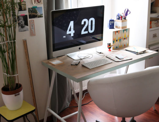 DIY bureau pieds IKEA